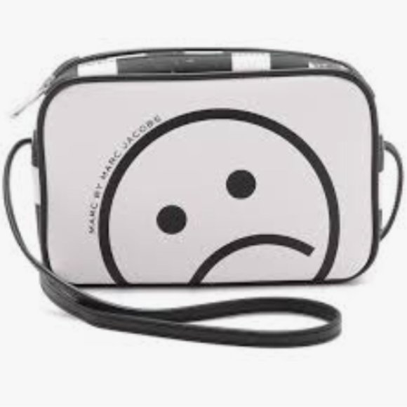 Marc By Marc Jacobs Handbags - Marc by Marc Jacobs White and Black Smiley Crossbody Bag